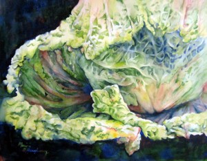 Cabbage Watercolor Painting Vegetable